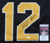 Adam Oates Signed Boston Bruins Black Jersey Inscribed "HOFr 12" (JSA COA)