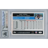 Ray Lewis Autographed/Signed 2005 Topps #11 Slabbed Trading Card Beckett 50019