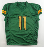 Troy Franklin Signed Oregon Ducks Pro Cut Jersey (Beckett) 2024 Round Pk Broncos