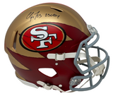 Christian McCaffrey Autographed "23 OPOY" FSM Ripped 49ers Speed Helmet Fanatics
