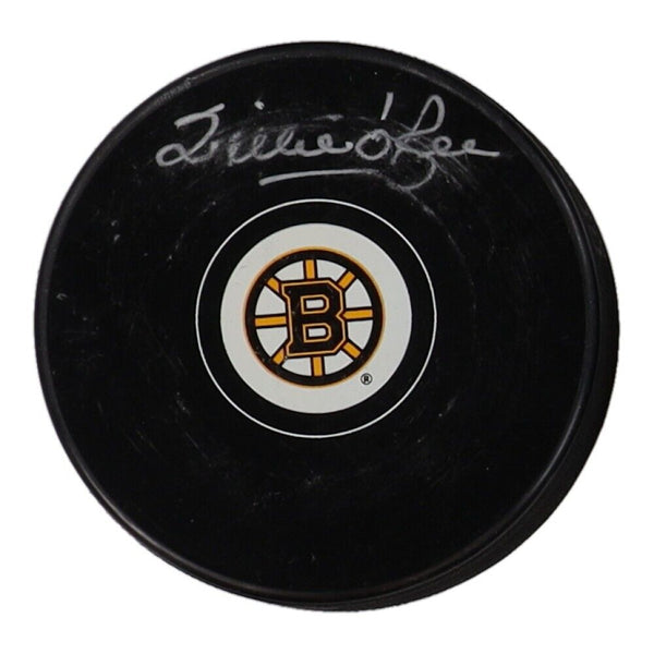 Willie O'Ree Signed Boston Bruins NHL Logo Puck (Fanatics) 2018 NHL Hall of Fame