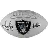 Howie Long Autographed Oakland Raiders Logo Football HOF Beckett Witness 49678