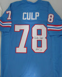 Houston Oilers CURLEY CULP Signed Custom Blue Jersey AUTO w/ "HOF '13" - JSA