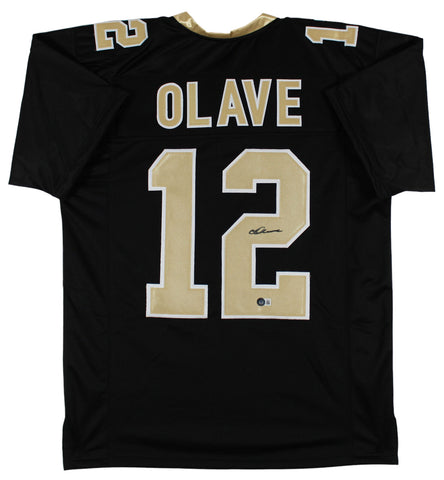 Chris Olave Authentic Signed Black Pro Style Jersey Signed On #2 BAS Witnessed