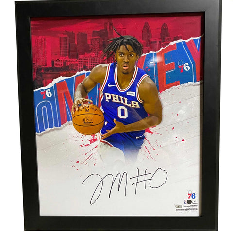 Framed Autographed/Signed Tyrese Maxey In Focus 76ers 20x24 Photo Fanatics COA