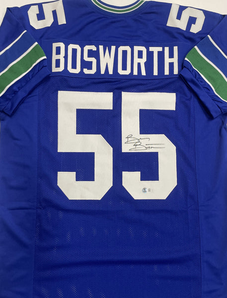 Seahawks BRIAN BOSWORTH Signed Custom Replica Seattle Jersey AUTO - BAS