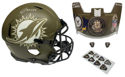 JAYLEN WADDLE Autographed Salute To Service - Navy - Authentic Helmet FANATICS