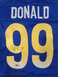 AARON DONALD AUTOGRAPHED SIGNED PRO STYLE XL JERSEY W/ BECKETT QR