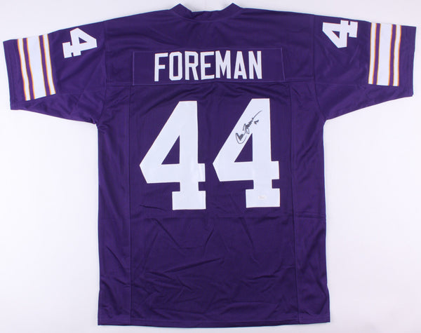Chuck Foreman Signed Minnesota Vikings Jersey (JSA COA) 5xPro Bowl 1973-1977 R.B
