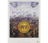 R Branca, M Irvin Signed NY Mets Unframed Subway Series Litho Print - 17 Sigs