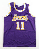 Bob McAdoo Signed Los Angeles Lakers Jersey (JSA COA) 2xNBA Champion 1982 & 1985