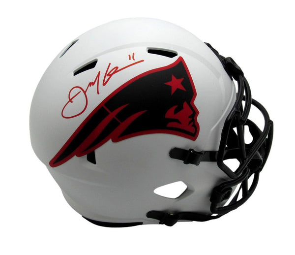 Julian Edelman Autographed Full Size Replica Lunar Patriots Helmet JSA 179671