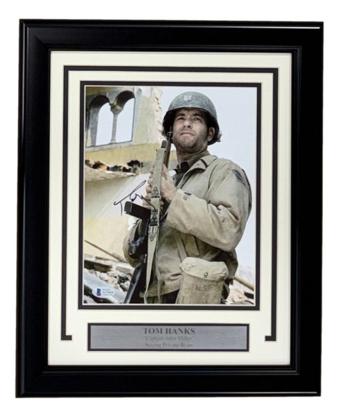Tom Hanks Signed Framed 8x10 Saving Private Ryan Photo BAS