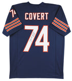 Jim Covert "HOF 20" Authentic Signed Navy Blue Pro Style Jersey BAS Witnessed