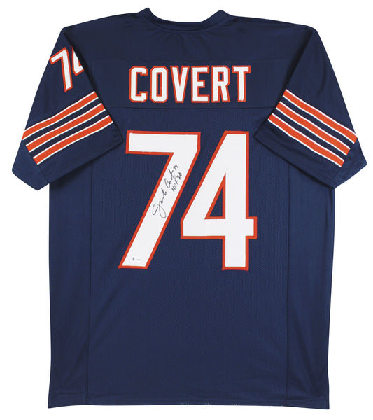 Jim Covert "HOF 20" Authentic Signed Navy Blue Pro Style Jersey BAS Witnessed