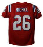 Sony Michel Autographed/Signed Pro Style Red XL Jersey BAS 22632