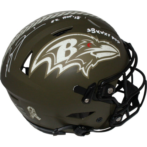 Ray Lewis Signed Baltimore Ravens Salute SpeedFlex Helmet BAS 42750