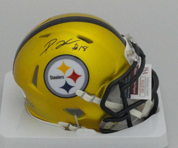 Steelers DIONTE JOHNSON Signed Riddell FLASH Mini Helmet AUTO - JSA ~~ SALE