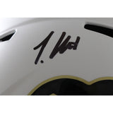 Travis Hunter Autographed Colorado Buffaloes F/S White Helmet Beckett WIT 57949