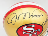 Joe Montana Auto 49ers Gold Full Size Speed Authentic Helmet "G.O.A.T." Beckett