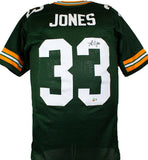 Aaron Jones Autographed Green Pro Style Jersey - Beckett W Hologram *Black