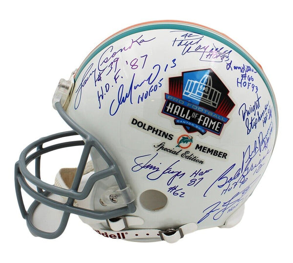 Multi-Signed Miami Dolphins Proline HOF Helmet- Marino/Jason Taylor/Bob Griese