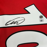 Framed Autographed/Signed Gilberto Silva 35x39 Arsenal Red Jersey BAS COA