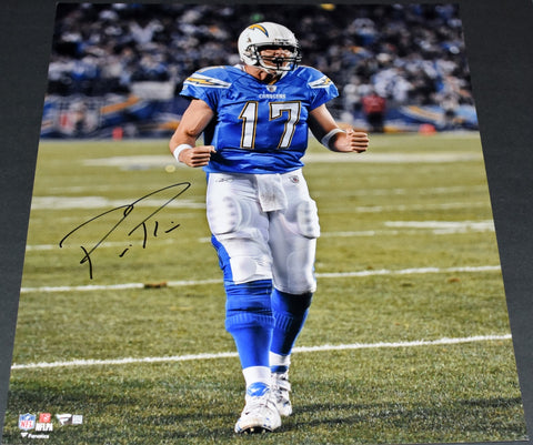 PHILIP RIVERS SIGNED SAN DIEGO LOS ANGELES CHARGERS 16x20 PHOTO FANATICS