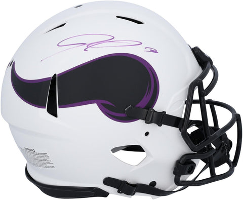 Jordan Addison Minnesota Vikings Signed Riddell Lunar Eclipse Authentic Helmet