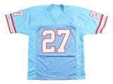 Eddie George Tennessee Signed Light Blue Football Jersey 1996 NFL ROY BAS