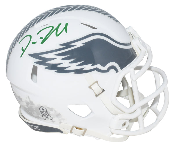 BIG DOM DISANDRO SIGNED PHILADELPHIA EAGLES SALUTE TO SERVICE 3 MINI HELMET BAS