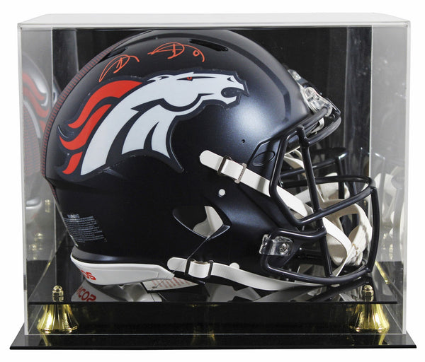 Broncos Shannon Sharpe Signed Full Size Speed Proline Helmet W/ Case BAS Witness