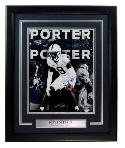 Joey Porter Jr.Autographed 11x14 Photo Penn State Framed PSA/DNA 179678