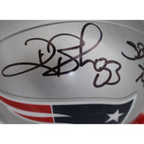 Deion Branch Autographed/Signed New England Patriots Mini Helmet Insc. FAN 46739