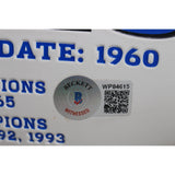 AJ Epenesa Autographed/Signed Buffalo Bills Logo Football Beckett Witness 50257