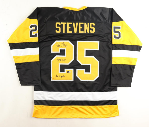 Kevin Stevens Signed Pittsburgh Penguins Jersey 91-92 Cups & 2x50 Goals /Beckett