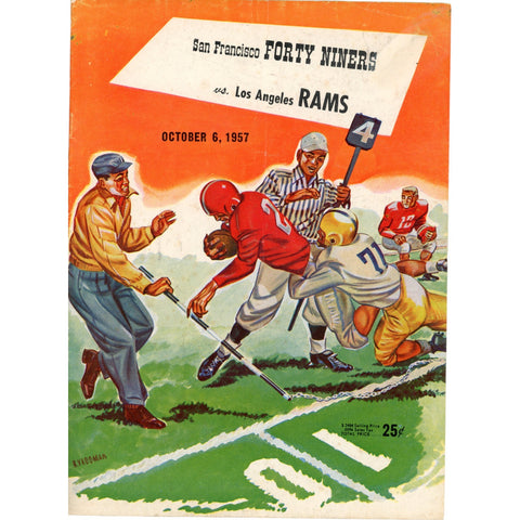 San Francisco 49ers vs. Los Angeles Ram 10/6/1957 Gameday Program NFL 59276