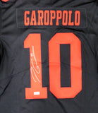 49ERS JIMMY GAROPPOLO AUTOGRAPHED BLACK NIKE VAPOR TWILL JERSEY L TRISTAR 177432
