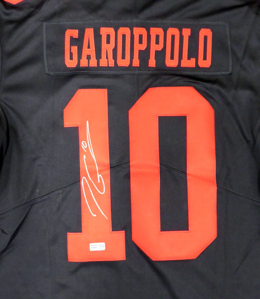 49ERS JIMMY GAROPPOLO AUTOGRAPHED BLACK NIKE VAPOR TWILL JERSEY L TRISTAR 177432