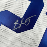 Framed Autographed/Signed Stephon Gilmore 33x42 Dallas White Jersey JSA COA