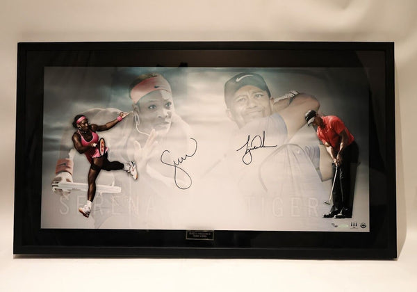 Serena Williams & Tiger Woods Autographed Panoramic Photo LE-100 - UDA COA
