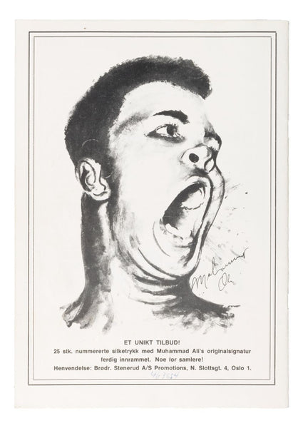 Muhammad Ali Twice Signed 1979 On-Site Exhibition Program BAS LOA