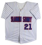 Sammy Sosa Authentic Signed White Pinstripe Pro Style Jersey JSA Witness