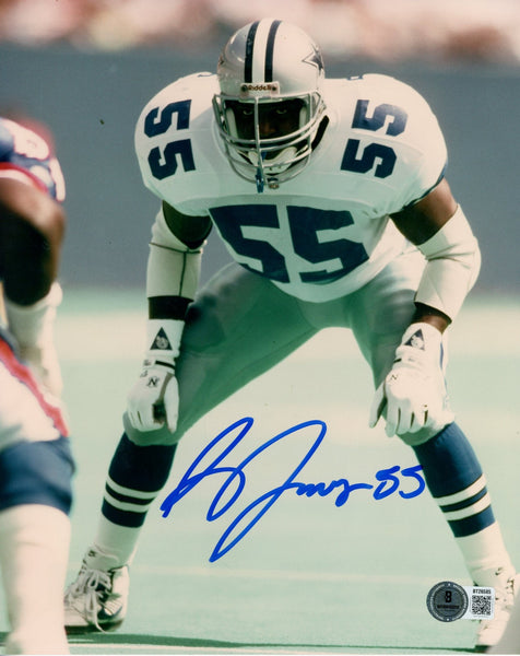 Robert Jones Autographed Dallas Cowboys 8x10 Photo White vs Giants Beckett 56766