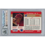 Joe Montana Autographed 1990 NFL Pro Set #293 Slab Trading Card Beckett 49920