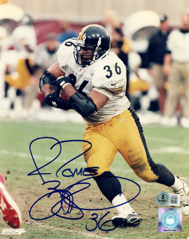 Jerome Bettis Autographed/Signed Pittsburgh Steelers 8x10 Photo Beckett 57672