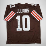 Autographed/Signed Quinshon Judkins Cleveland Brown Jersey Beckett BAS COA