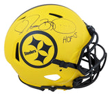 Steelers Jerome Bettis "HOF 15" Signed Rave Full Size Speed Proline Helmet BAS W
