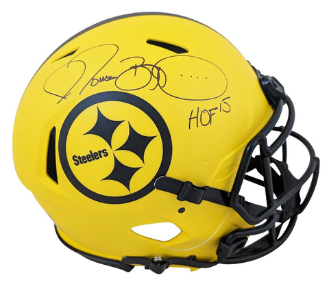 Steelers Jerome Bettis "HOF 15" Signed Rave Full Size Speed Proline Helmet BAS W