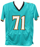 Tony Boselli Autographed/Signed Pro Style Teal XL Jersey BAS 40266